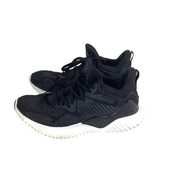 Adidas Men's Alphabounce Beyond Core Black White Running Shoes Lace up Size 7.5 - Picture 1 of 8